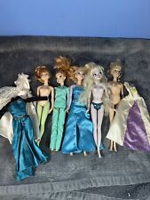 Disney Store Princess Barbie Doll Lot of 5 Some Dressed + Other Dresses