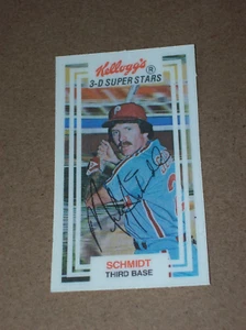 Tarjeta de béisbol Mike Schmidt 1983 Kellogg's 3-D Super Stars #58 casi nueva-como nueva sin grietas - Imagen 1 de 2