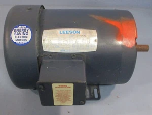 Leeson 110275.00 3 Phase Motor C6T11FB3E 3/4HP 1140RPM 60HZ 5/8" Shaft Dia - Picture 1 of 9