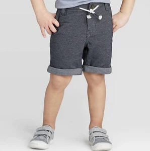 NEW Cat & Jack Toddler Boy Dressy Chino Above the Knee Drawstring Shorts Navy 4T - Picture 1 of 5