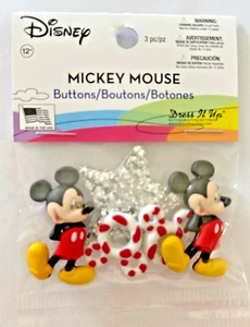 Disney Collection By Dress It Up (MICKEY MOUSE PARKS) Dimensional Buttons - Picture 1 of 1