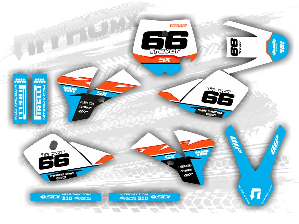 Kit gráfico NitroMX para KTM SX 50 SX50 2002 2003 2004 2005 2006 2007 2008 calcomanías Foto 1 de 1
