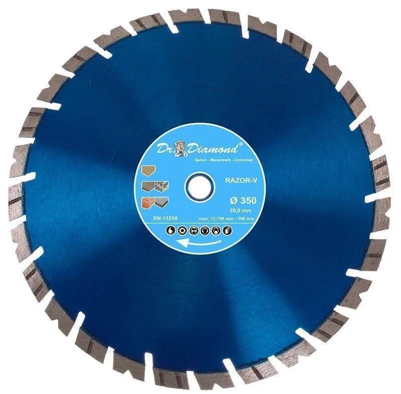 Diamanttrennscheibe Beton 350 mm Diamantscheibe Razor-V Trennscheibe - Bild 1 von 1