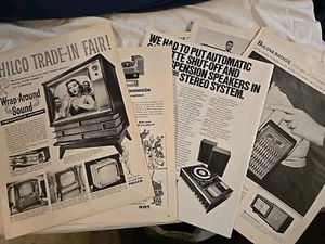 VINTAGE Magazine Print Ad TV Radio Stereo Hi Fi Philco Sony Capitol Bulova  - Picture 1 of 7