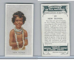 C6 Imperial Tobacco, Children Of All Nations, 1924, #29 New Guinea