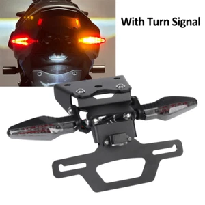 LED Turn Signal Adjustable License Number Plate Bracket For Suzuki GSX-8R GSX-8S - Picture 1 of 24