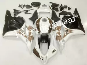 Fit for 2009-2012 CBR600RR Phoenix White Matte Black ABS Injection Fairing Kit - Foto 1 di 7