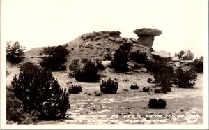 AK Camel Rock Santa Fe New Mexico RPPC gestempelt 1936 - Bild 1 von 2