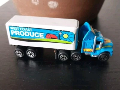 Vtg Micro Machines West Coast  Produce Semi Tractor Trailer Truck  - Image 1 of 3