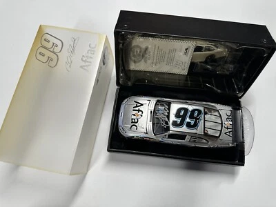 CARL EDWARDS AUTOGRAPHED 2009 FORD FUSION AFLAC SILVER COT DIECAST Limited Ed - Image 1 of 4