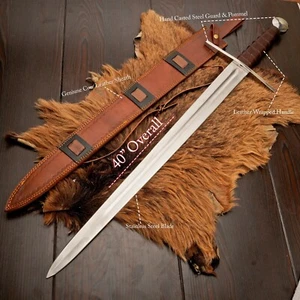 Custom Handmade Stainless Steel Norman Crusader Era Replica Sword, 12th century - Picture 1 of 11