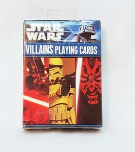 2011 Star Wars Villains - Playing Cards Deck Vader Maul Jabba -New /Sealed - Picture 1 of 2