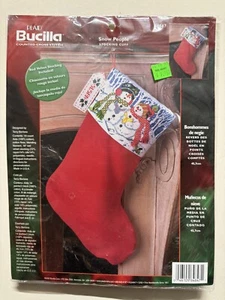Nuevo De Colección SELLADO Bucilla Snow People Medias Contadas Punto de Cruz Kit #84847 - Imagen 1 de 8
