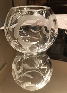 Marquis von Waterford Kristall "Yours Truly" geätztes Windlicht - Bild 1 von 3