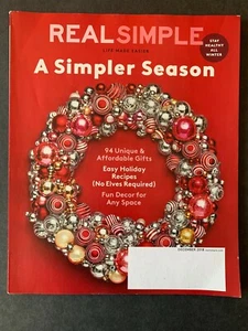 Real Simple Magazine December 2018 2010's Lifestyle Recipes Ads - Picture 1 of 10