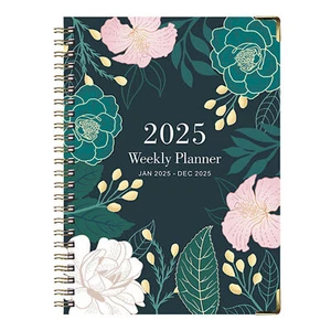 2025 Appointment Book Floral Pattern Calendar Monthly Planner Organizer Agenda - Picture 1 of 12