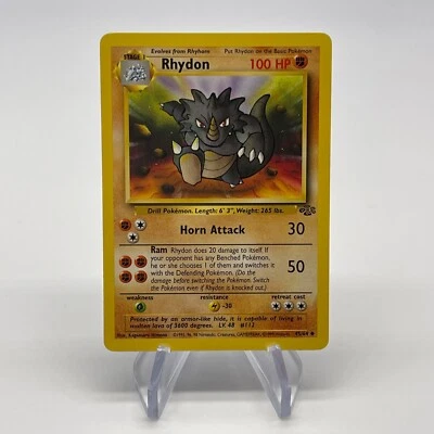 Rhydon 45/64  - Uncommon - WoTC Vintage Jungle Set Pokemon Card NM/LP - Image 1 of 2