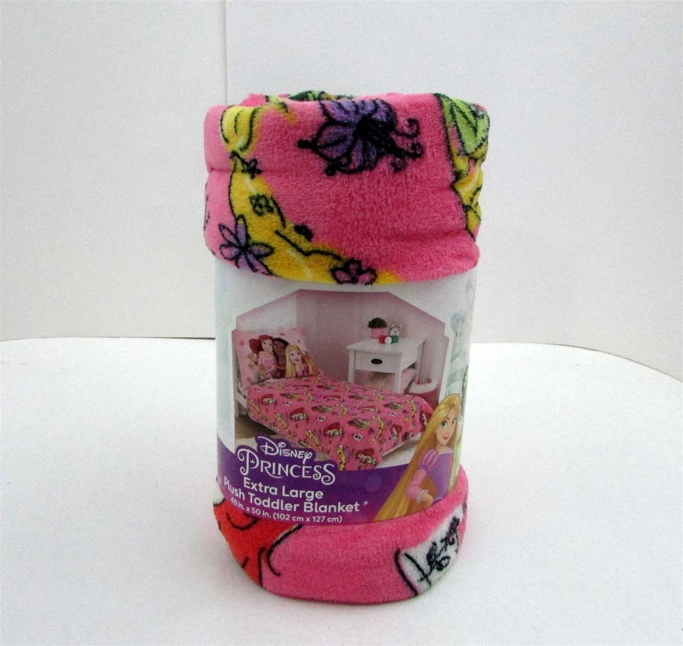 Manta de felpa de princesa Disney para niños pequeños, rosa, 40"x50", niña Foto 1 de 4
