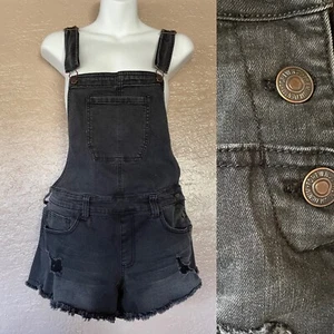 FOREVER 21 LOS Angeles Mono Corto Estilo Corte Negro Denim Envejecido S - Imagen 1 de 8