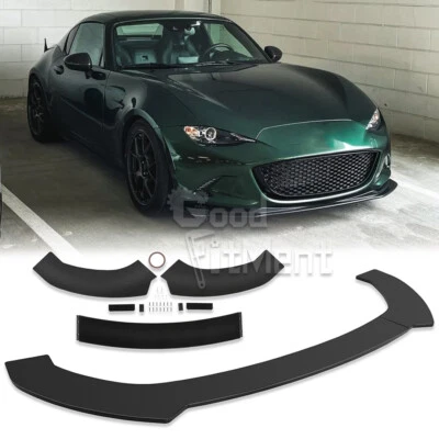 Alerón labial divisor parachoques delantero negro brillante estilo fábrica para Mazda Miata MX-5 Foto 1 de 4