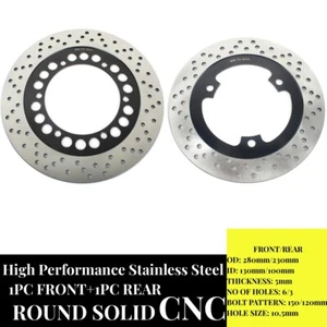 Front Rear Brake Rotors Discs for Kawasaki EX-4 Ninja 500 500R EX500D 1998-2009 - Picture 1 of 11