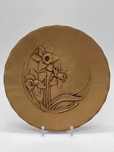 Wendell August Forge Solid Bronze Daffodil Coaster Plate 5.75” - Picture 1 of 5