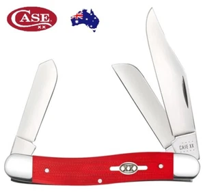 CASE - MADE IN USA - RED G10 HANDLE MEDIUM STOCKMAN POCKET FOLDING KNIFE CA45401 - Picture 1 of 1