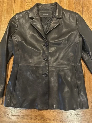 Chaqueta de cuero forrada Jones New York para mujer talla grande Foto 1 de 4