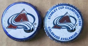 2 DIF COLORADO AVALANCHE NHL LABATT'S CANADA LIMITED EDITION BIERFLASCHENVERSCHLÜSSE - Bild 1 von 1