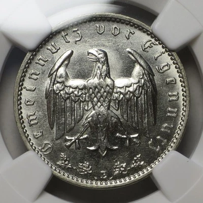 Germany 1939 E 1 Reichsmark, KM#78, NGC MS63 - Image 1 of 4