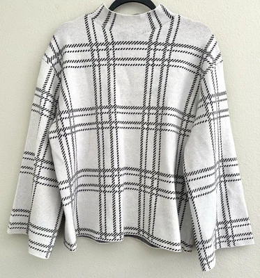 Suéter Marc New York Tejido Top Blusa Camisa Rayas Beige Claro Gris L Grande Foto 1 de 4