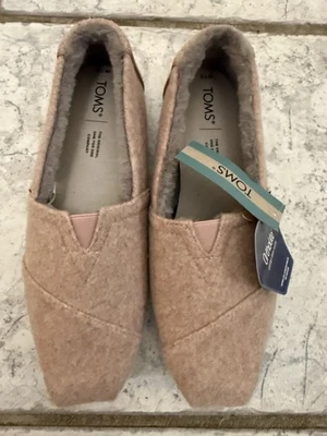 NEW W/ Tags  Toms Alpargata Faux Fur Lined Shoes Womens Size 7.5 M, Pale Mauve - Image 1 of 4