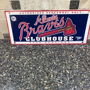 Atlanta Braves Authorized Personnel Only/ Clubhouse Pass Required" Sign - Picture 1 of 2