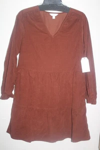 Vestido Time and Tru Pana Manga Larga Marrón S o M - Imagen 1 de 6