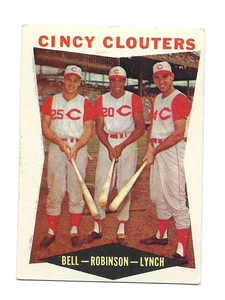 1960 Topps Cincy Clouters Robinson Bell Lynch 352 Cincinnati Reds Baseball Vintage - Foto 1 di 8