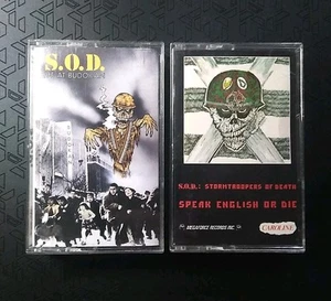 S.O.D. Stormtroopers Of Death Cassette Lot Speak English Die Live Budokan 1987 - Picture 1 of 7