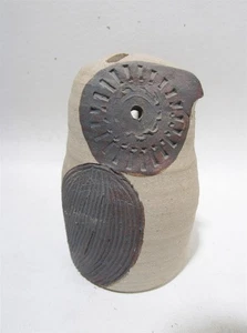 Midcentury Chop firmato studio arte ceramica Inghilterra GUFO uccellino ancora moneta banca - Foto 1 di 9