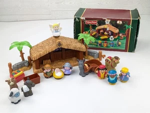 Fisher Price 2005 Little People Weihnachtsgeschichte Krippe Krippe Set mit Box *LESEN* - Bild 1 von 8