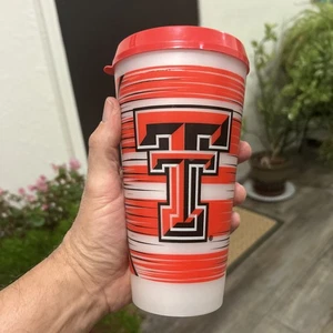 Taza de recarga deportiva de viaje Texas Tech TT Red Raiders Thermo Serv EE. UU. Juego recuerdo - Imagen 1 de 9