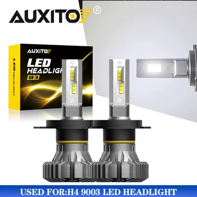 AUXITO H4 9003 HB2 10000LM LED Headlight High Low Beam 6500K Bulbs CANBUS B3 EH - Image 1 of 4