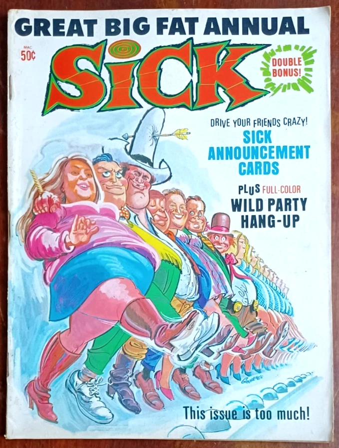 Sick Magazine Annual #4 "Great Big Fat Annual" Humor Satire 1969 EX COND Q5 Foto 1 de 2