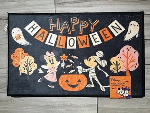 Disney Mickey & Minnie Mouse Happy Halloween Accent Rug Mat 20in X 32in - Picture 1 of 2