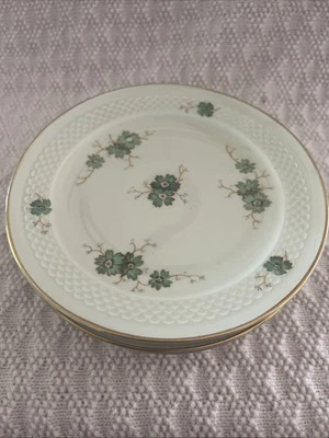 Platos de pan Thomas Ivory Baviera Alemania verde floral con adornos dorados Foto 1 de 4
