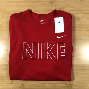 Nike Men’s Sportswear Bold Embroidery Graphic T-Shirt Sz XL-Tall Red - Picture 1 of 6