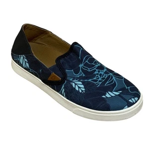 OluKai Shoes Women 10 Blue Pehuea Hawaii Tropical Vacation Slip On Loafer Casual - Picture 1 of 9