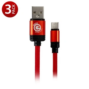 Deco Essentials 3FT USB Type-C Charge & Sync Data Cable | 480Mbps (3-Pack) - Picture 1 of 8