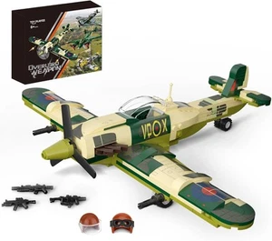 TOY PLAYER Spitfire Fighter Plane Jet Building Set - Compatible with 4103 - Picture 1 of 6