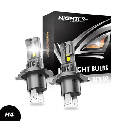 2X H4 LED Scheinwerfer 70W 6500K Mit Zulassung Fern/Abblendlicht 1:1 Halogen Wei