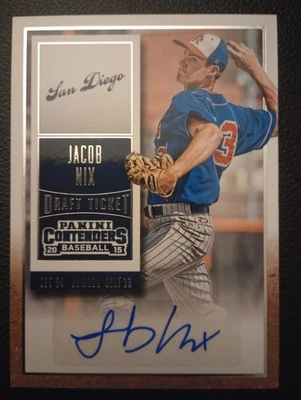 2015 Panini Contenders Jacob Nix AUTOGRAPH Padres - Image 1 of 2