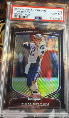 2009 Bowman Chrome Tom Brady refrator #10 PSA 10�� - Imagem 1 de 2